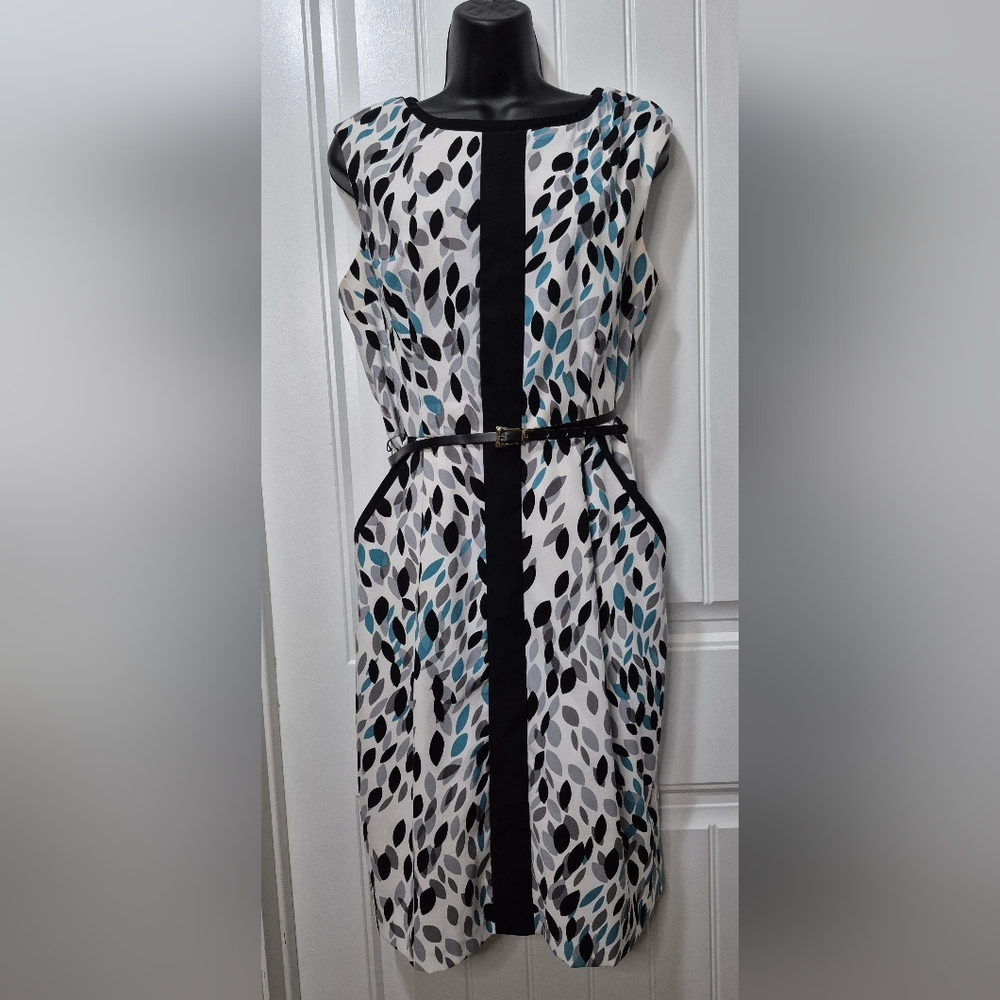 Womens London Style Sleeveless Sheath Dress Size 14